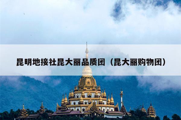 昆明地接社昆大丽品质团（昆大丽购物团）