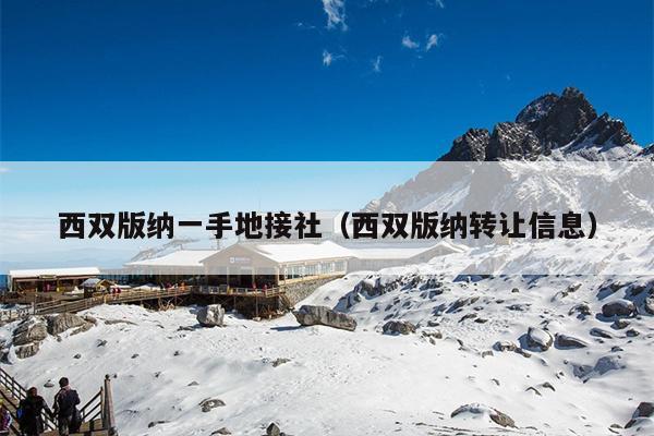 西双版纳一手地接社（西双版纳转让信息）
