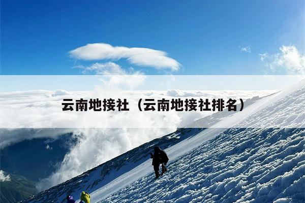 云南地接社（云南地接社排名）