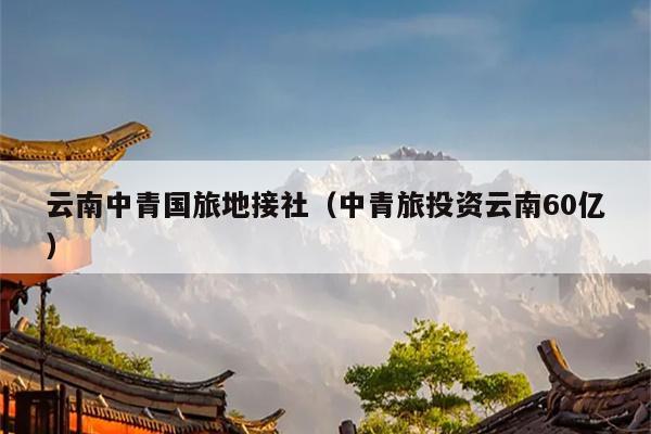 云南中青国旅地接社（中青旅投资云南60亿）