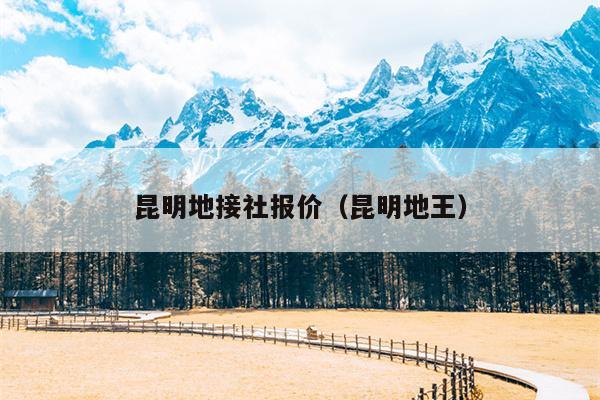 昆明地接社报价（昆明地王）