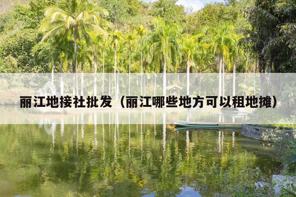 丽江地接社批发（丽江哪些地方可以租地摊）