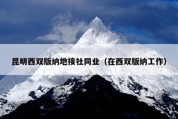 昆明西双版纳地接社同业（在西双版纳工作）