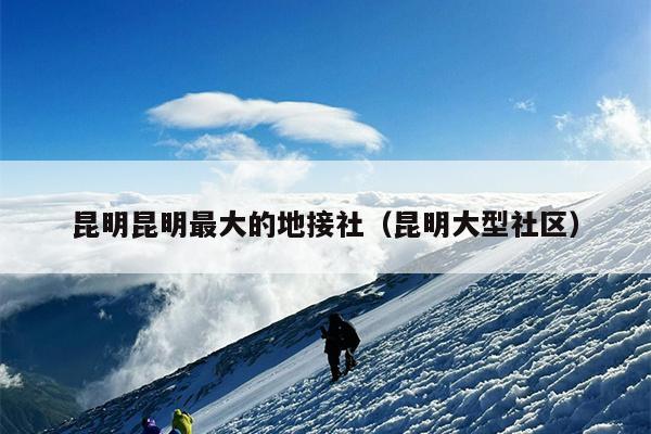 昆明昆明最大的地接社（昆明大型社区）