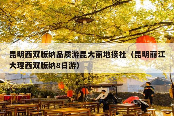 昆明西双版纳品质游昆大丽地接社（昆明丽江大理西双版纳8日游）