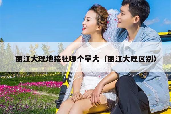 丽江大理地接社哪个量大（丽江大理区别）