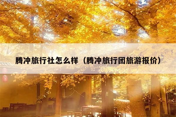 腾冲旅行社怎么样（腾冲旅行团旅游报价）
