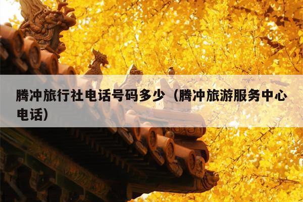 腾冲旅行社电话号码多少（腾冲旅游服务中心电话）