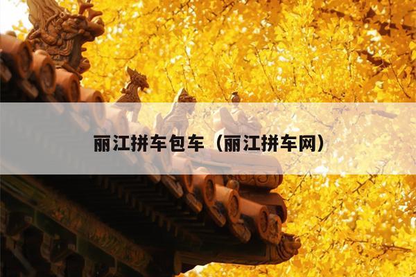 丽江拼车包车（丽江拼车网）
