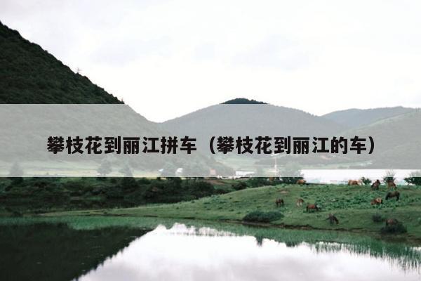 攀枝花到丽江拼车（攀枝花到丽江的车）