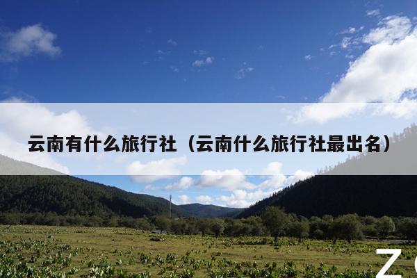 云南有什么旅行社（云南什么旅行社最出名）