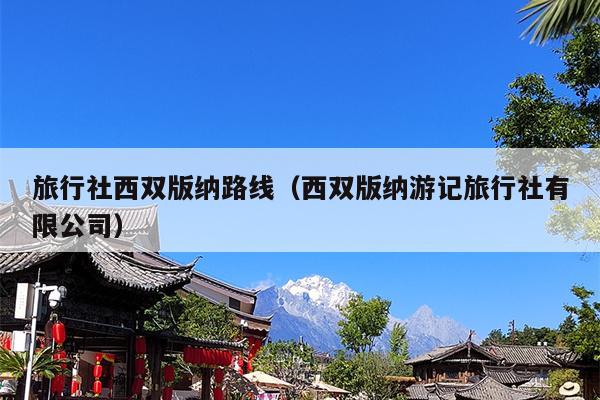 旅行社西双版纳路线（西双版纳游记旅行社有限公司）