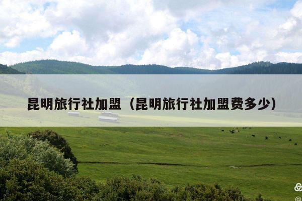 昆明旅行社加盟（昆明旅行社加盟费多少）
