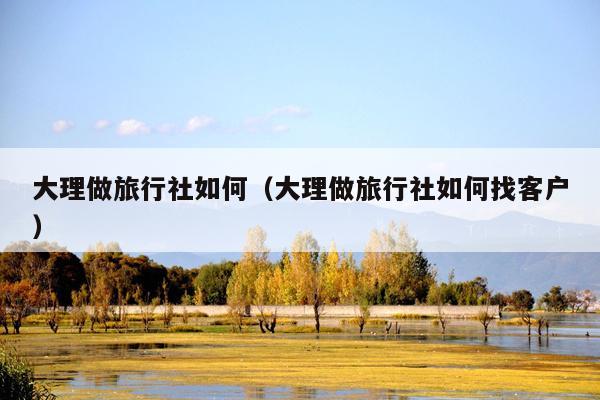 大理做旅行社如何（大理做旅行社如何找客户）