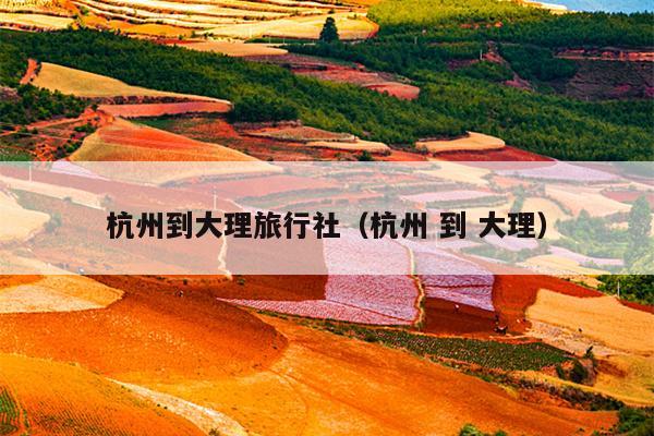 杭州到大理旅行社（杭州 到 大理）