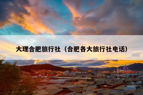 大理合肥旅行社（合肥各大旅行社电话）